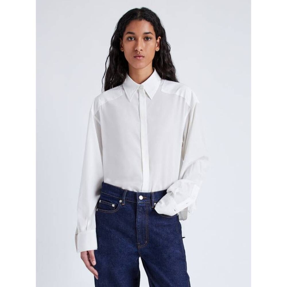 Proenza Schouler Runway Demi Blouse in Bone 2